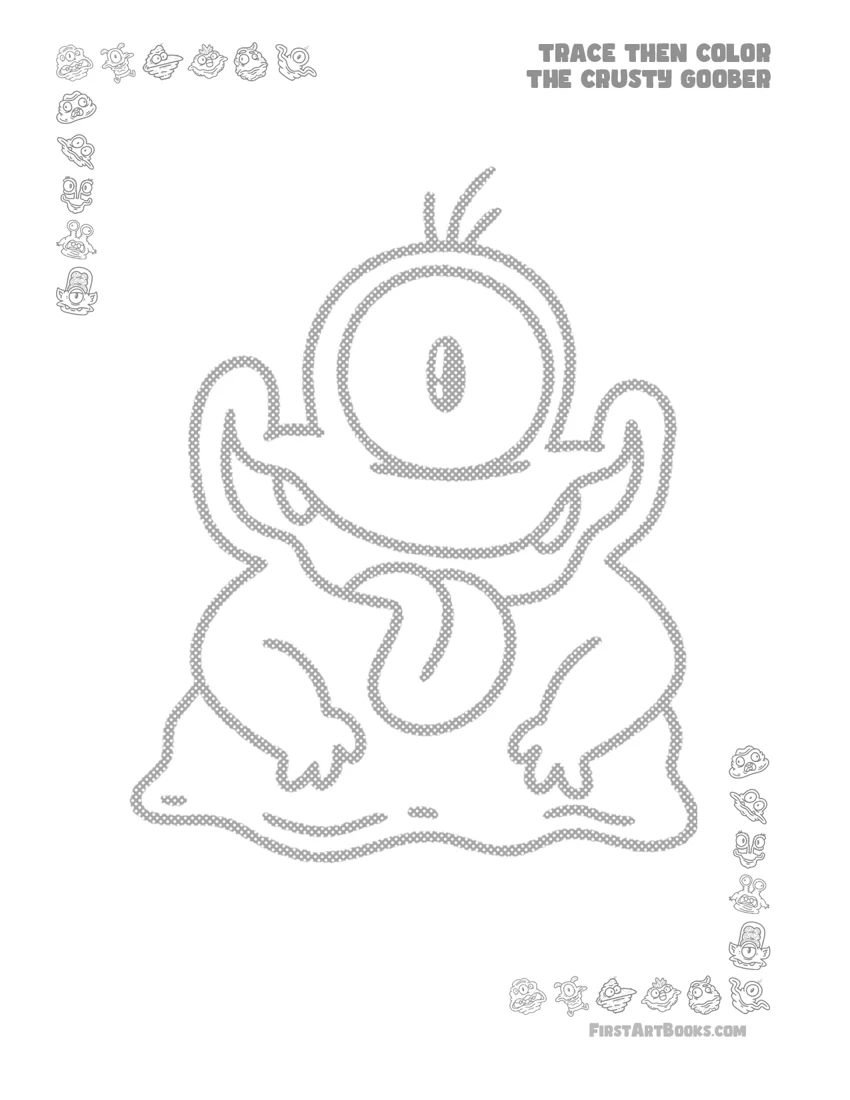 One-Eyed Grinning Goober printable preview