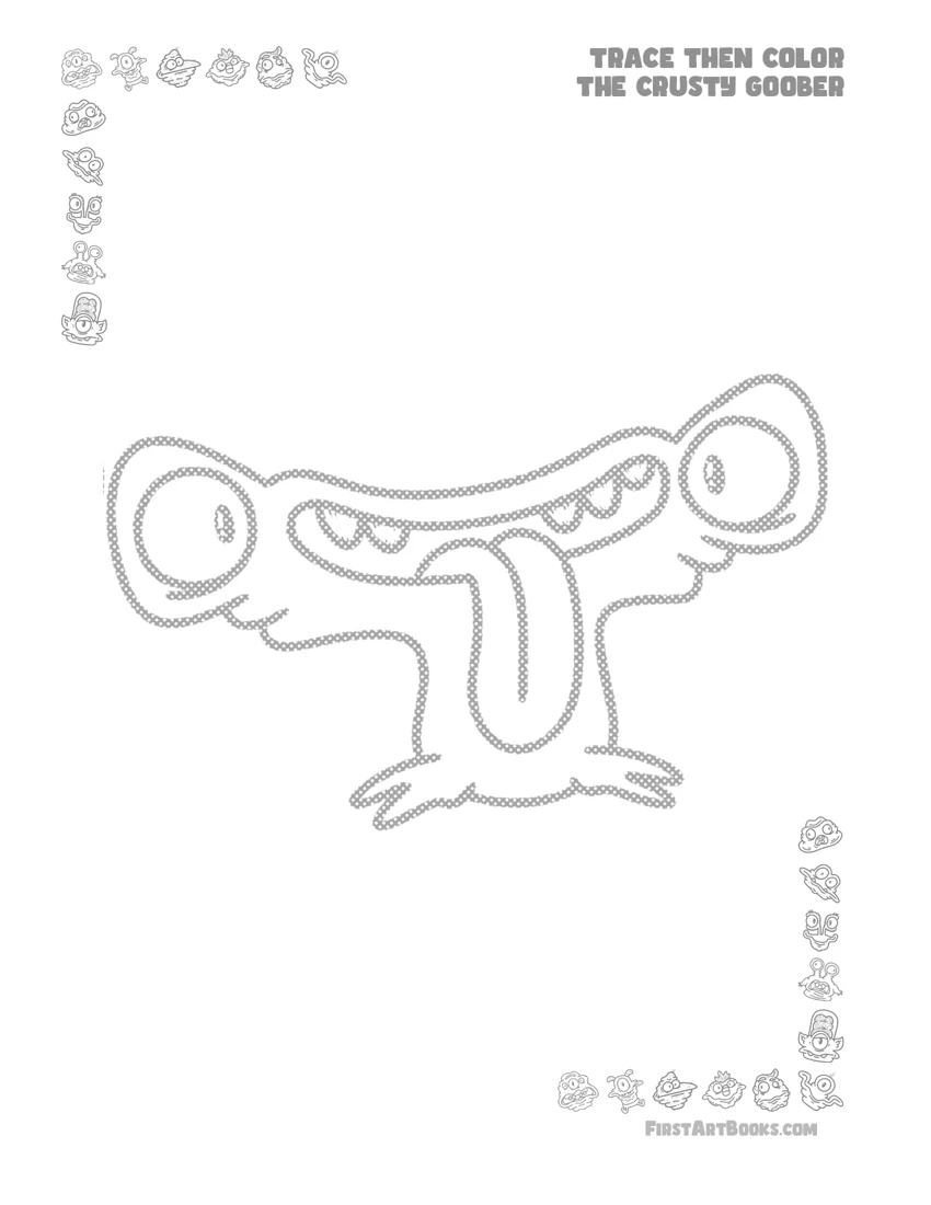 Wide-Eyed Tongue-Out Goober printable preview